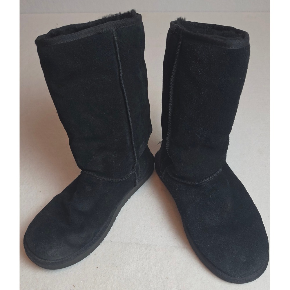 Koolaburra by UGG Victoria Black Suede Tall Winter Boots Womens 9 1017089